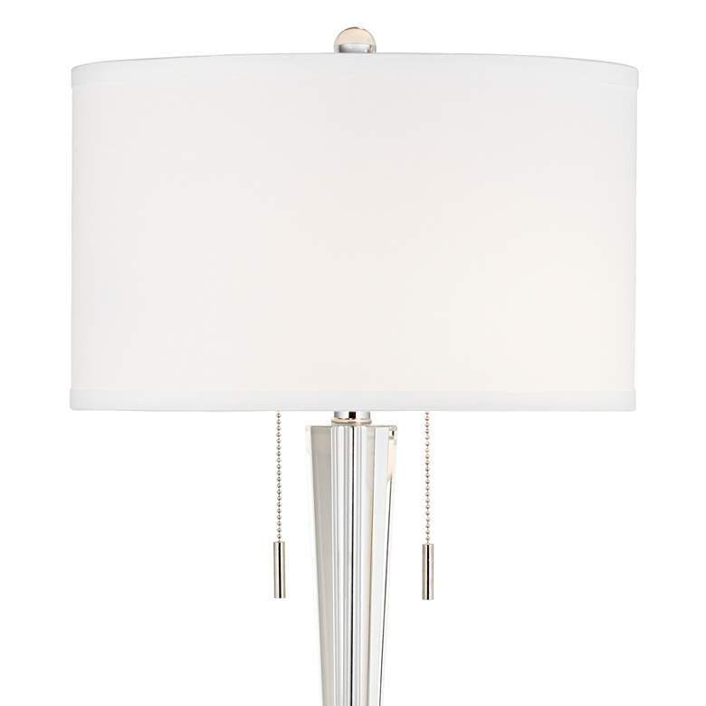 Image 4 Renee Clear Crystal Column Table Lamp with Tabletop Dimmer more views