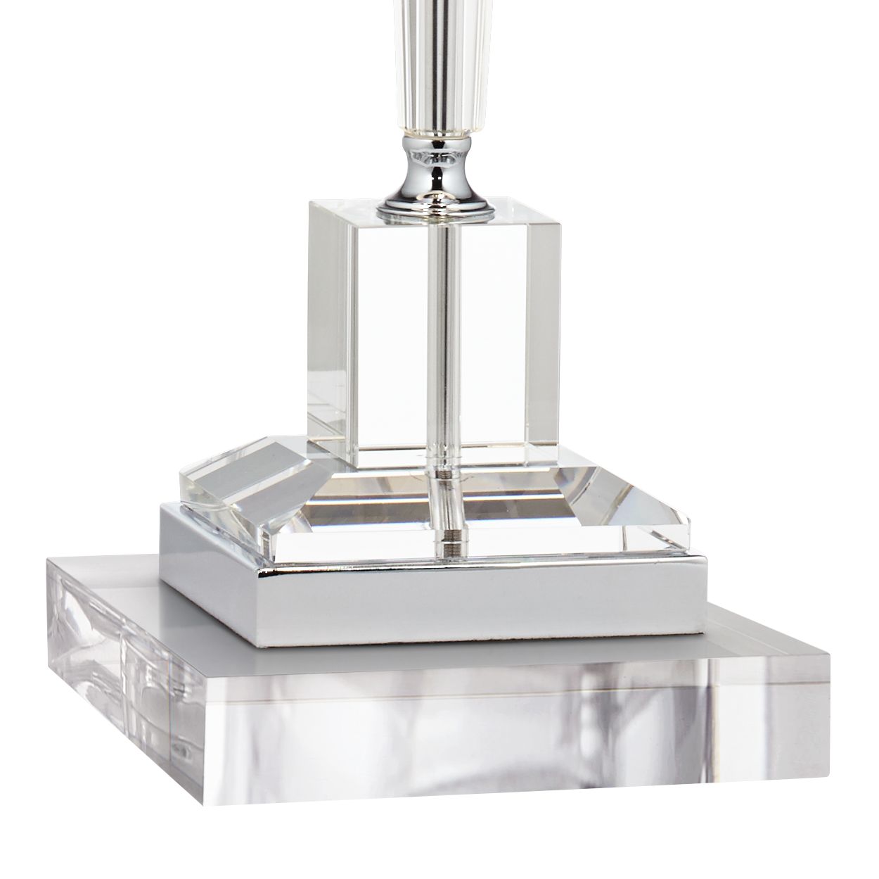 Renee Clear Crystal Glass Table Lamp With 8" Wide Square Riser 406N0