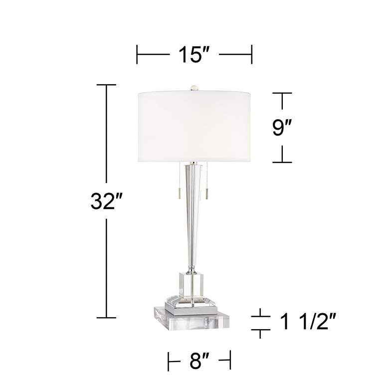Image 7 Renee Clear Crystal Glass Table Lamp With 8" Wide Square Riser more views