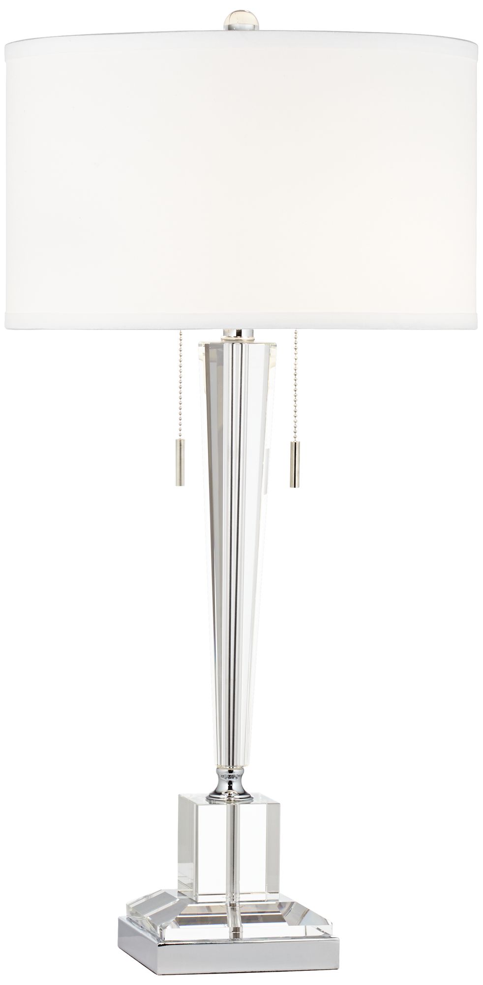 renee clear crystal glass table lamp