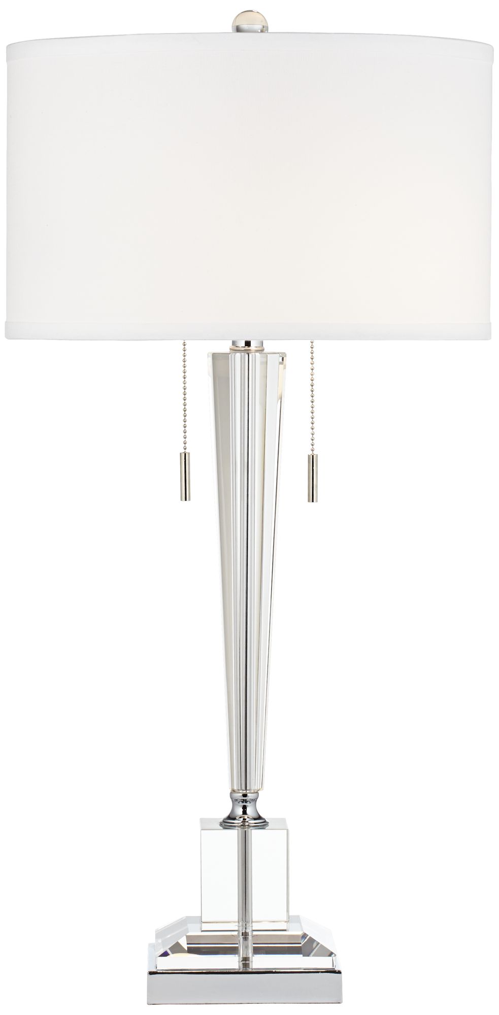 renee clear crystal glass table lamp