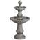 Reneta 51" High Faux Stone Two-Tier Outdoor Floor Fountain