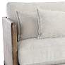 Renfrow 81" Wide Modern Cream Fabric and Pine Wood Sofa