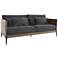 Renfrow 81" Wide Modern Navy Fabric and Pine Wood Sofa