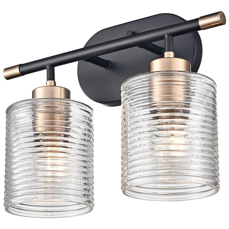 Image 5 Renitta 10 1/2" High Matte Black 2-Light Wall Sconce more views