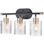 2_Renitta 20"W Matte Black and Modern Gold 3-Light Bath Light more views