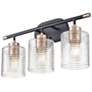 4_Renitta 20"W Matte Black and Modern Gold 3-Light Bath Light more views