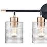 2_Renitta 28"W Matte Black and Modern Gold 4-Light Bath Light more views