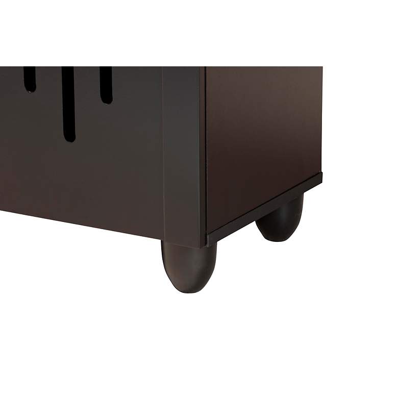 Image 4 Renley 29 1/2"W Espresso Brown 2-Door Shoe Storage Cabinet more views