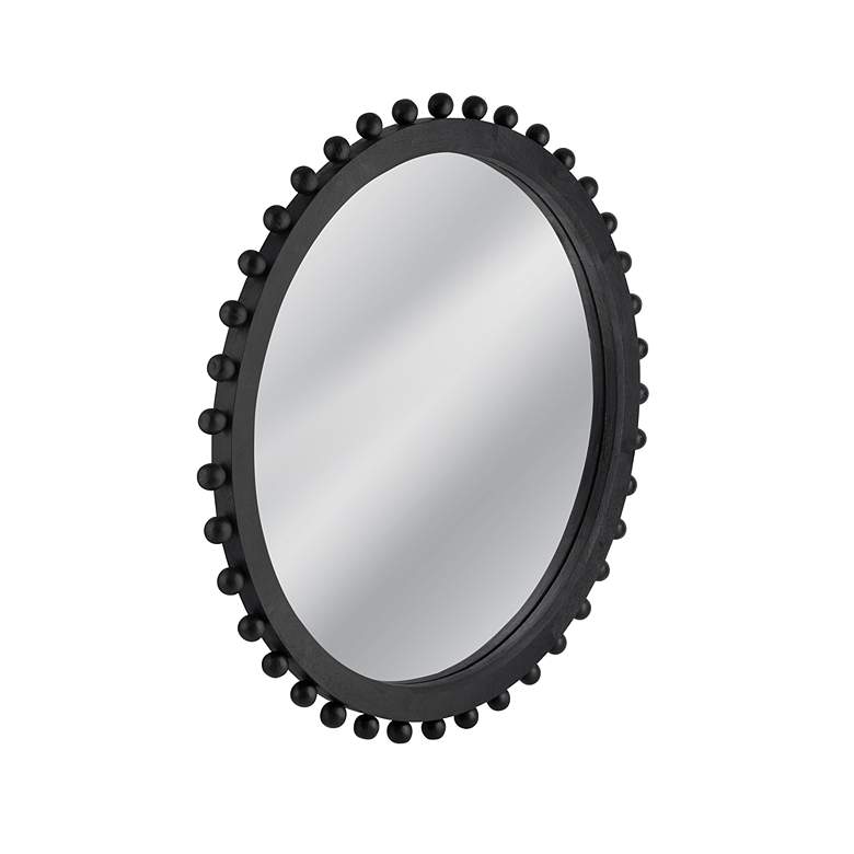 Image 3 Renn 50" x 50" Matte Black Round Wall Mirror more views
