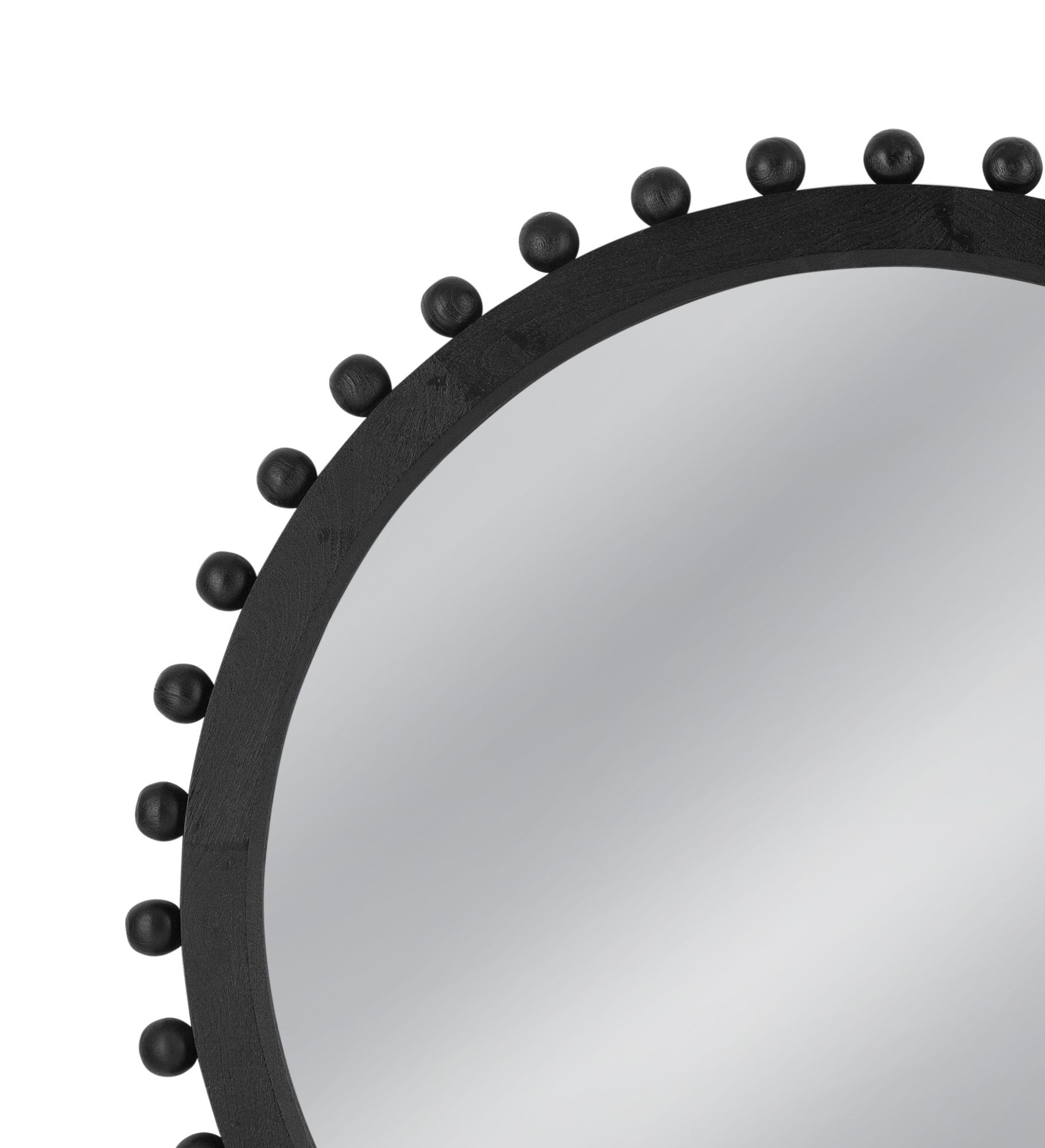 Image 4 Renn Matte Black 50" Round Oversized Wall Mirror more views