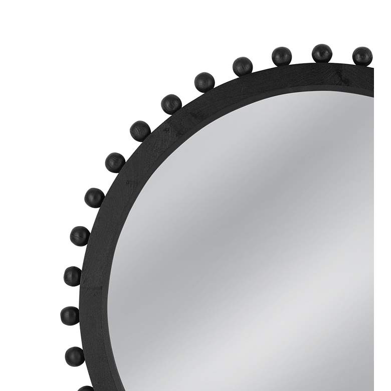 Image 4 Renn Matte Black 50" Round Oversized Wall Mirror more views