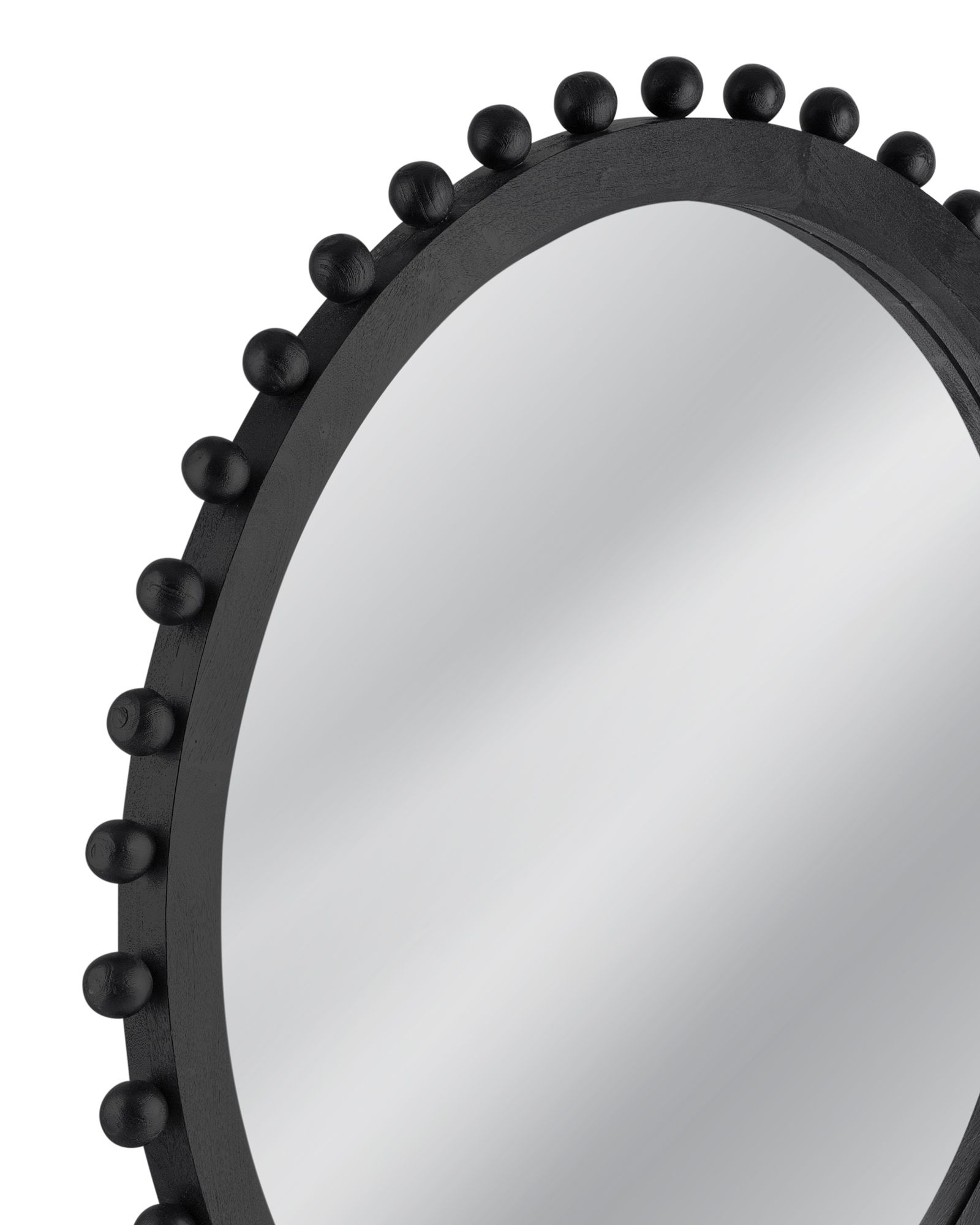 Image 5 Renn Matte Black 50" Round Oversized Wall Mirror more views