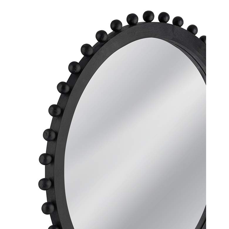 Image 5 Renn Matte Black 50" Round Oversized Wall Mirror more views