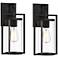 Rennes 15 3/4" High Black Outdoor Wall Light Set of 2