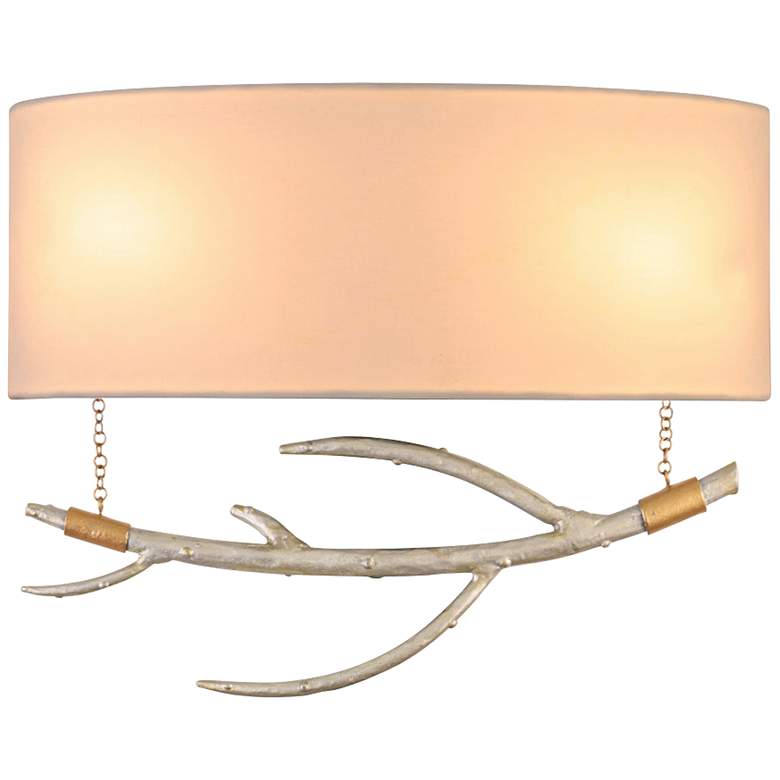 Image 1 Reno 10" High Pearl Silver Hanging Branch Wall Sconce