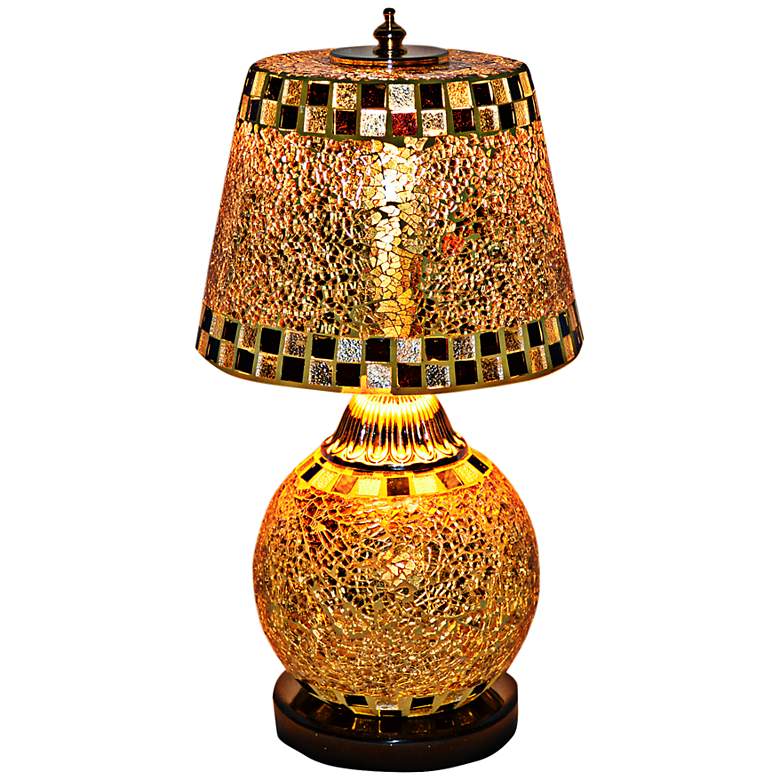 Image 1 Renwick Hand-Crafted Amber Glass Table Lamp