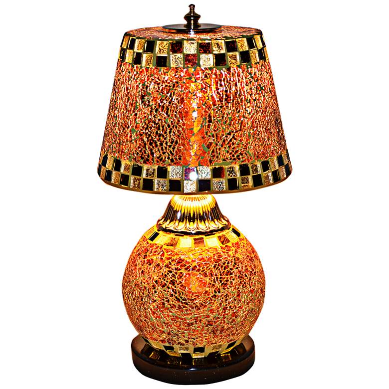 Image 1 Renwick Hand-Crafted Red Glass Table Lamp