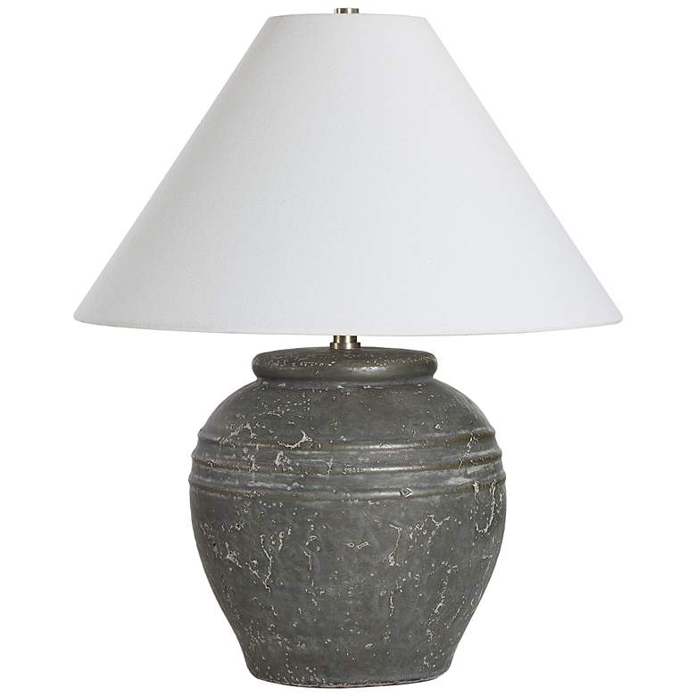 Image 1 Renwil 21" High Dark Gray Hand Thrown Jar Ceramic Table Lamp