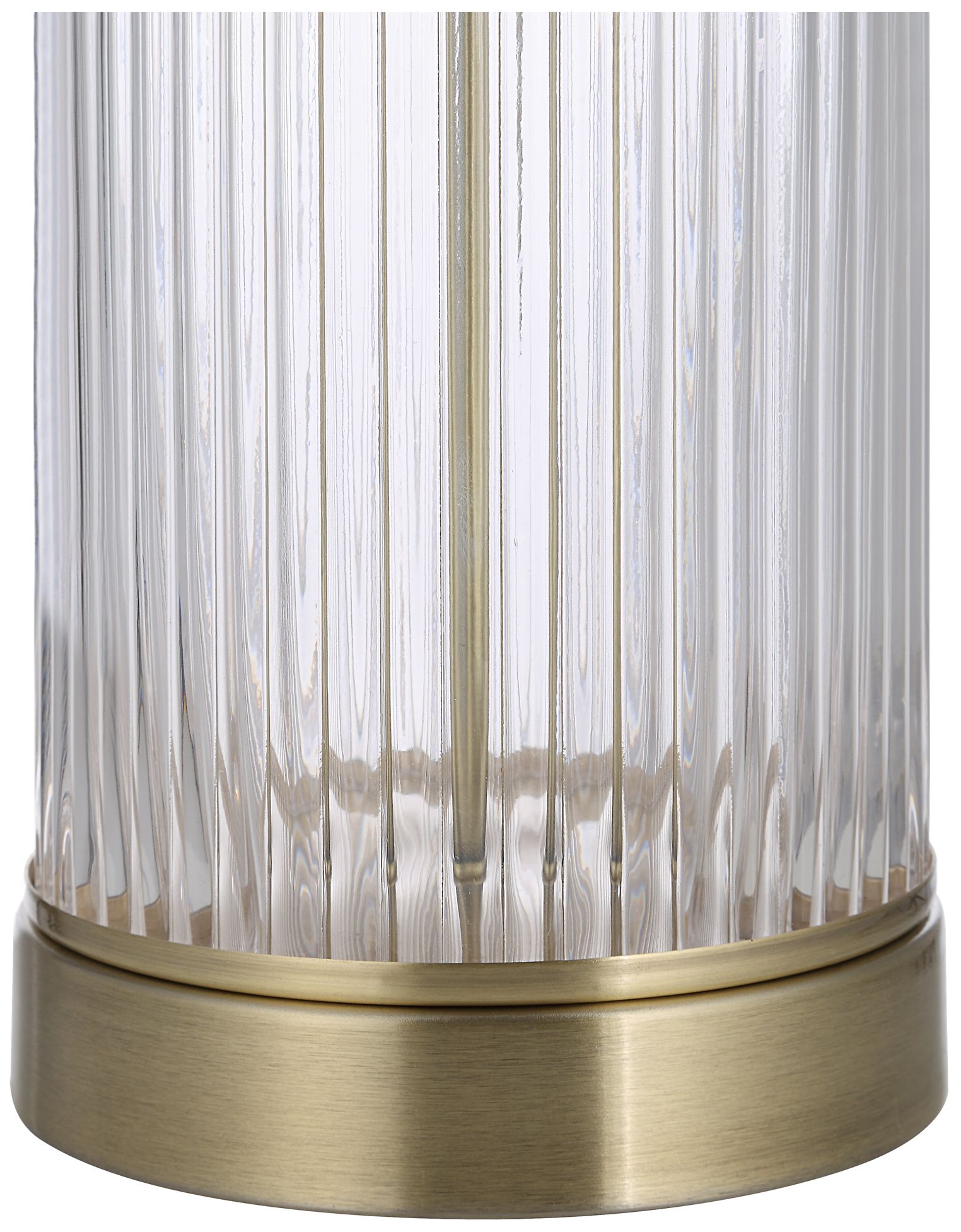 Image 2 Renwil 25" High Modern Clear Fluted Glass Table Lamps Set Of 2 more views
