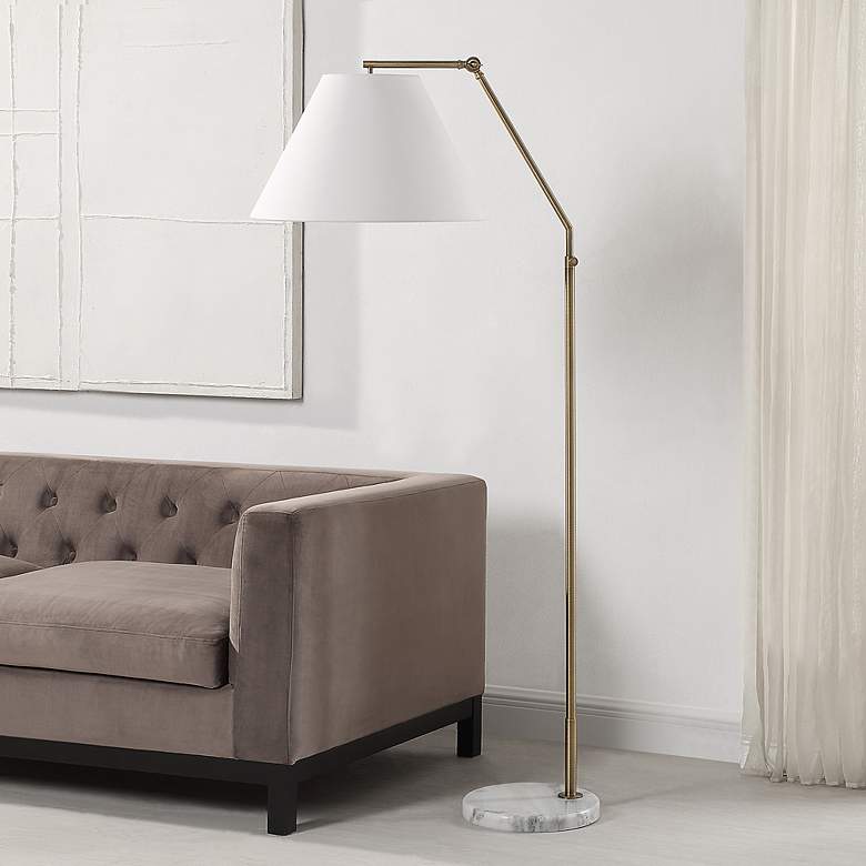 Image 4 Renwil 72" Iron Brass Finish Modern Floor Lamp more views