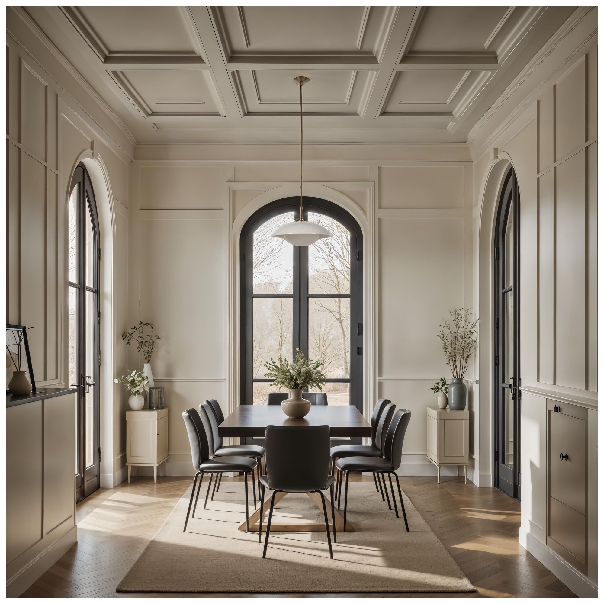 Image 3 Renwil Abbie 72.5" Height Ceiling Fixture, Off-White Crackle more views