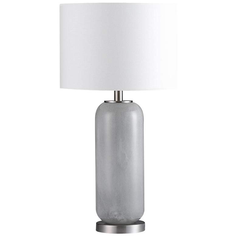 Image 1 Renwil Ahrens 27" High Modern Cylinder Grey Table Lamp