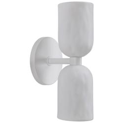 Renwil Akira Ceramic White Wall Sconce 5x11.25x5.5"