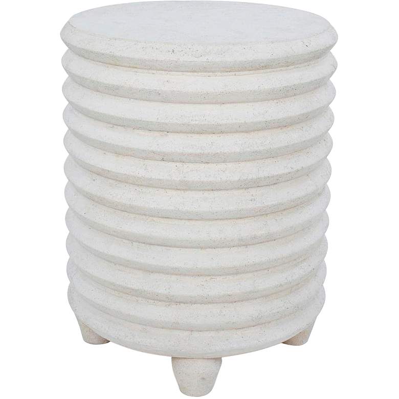 Image 2 Renwil Aleksi 15" Wide Natural Stone Indoor/Outdoor Side Table