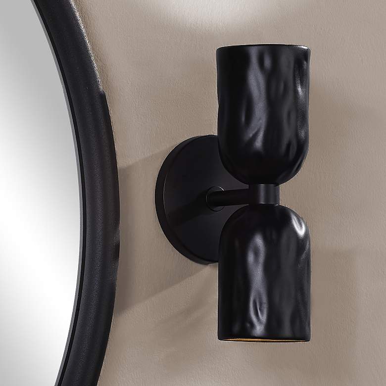 Image 1 Renwil Alessia Ceramic Matte Black Wall Sconce 5x11.25x5.5"