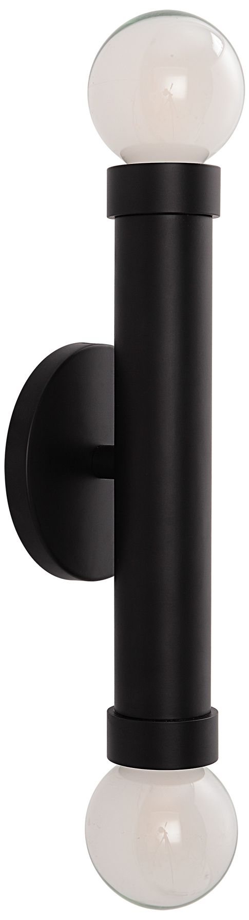 Image 2 Renwil Alika 12" High Matte Black White Glass Globe Wall Sconce more views