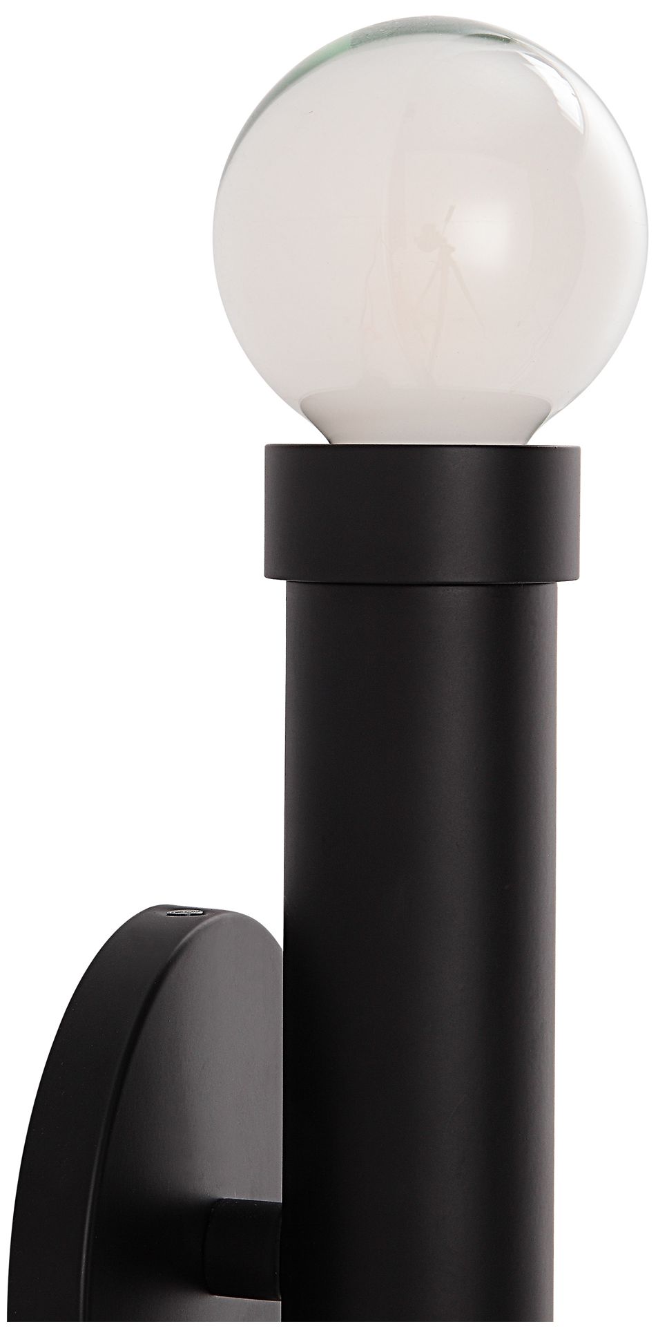 Image 3 Renwil Alika 12" High Matte Black White Glass Globe Wall Sconce more views