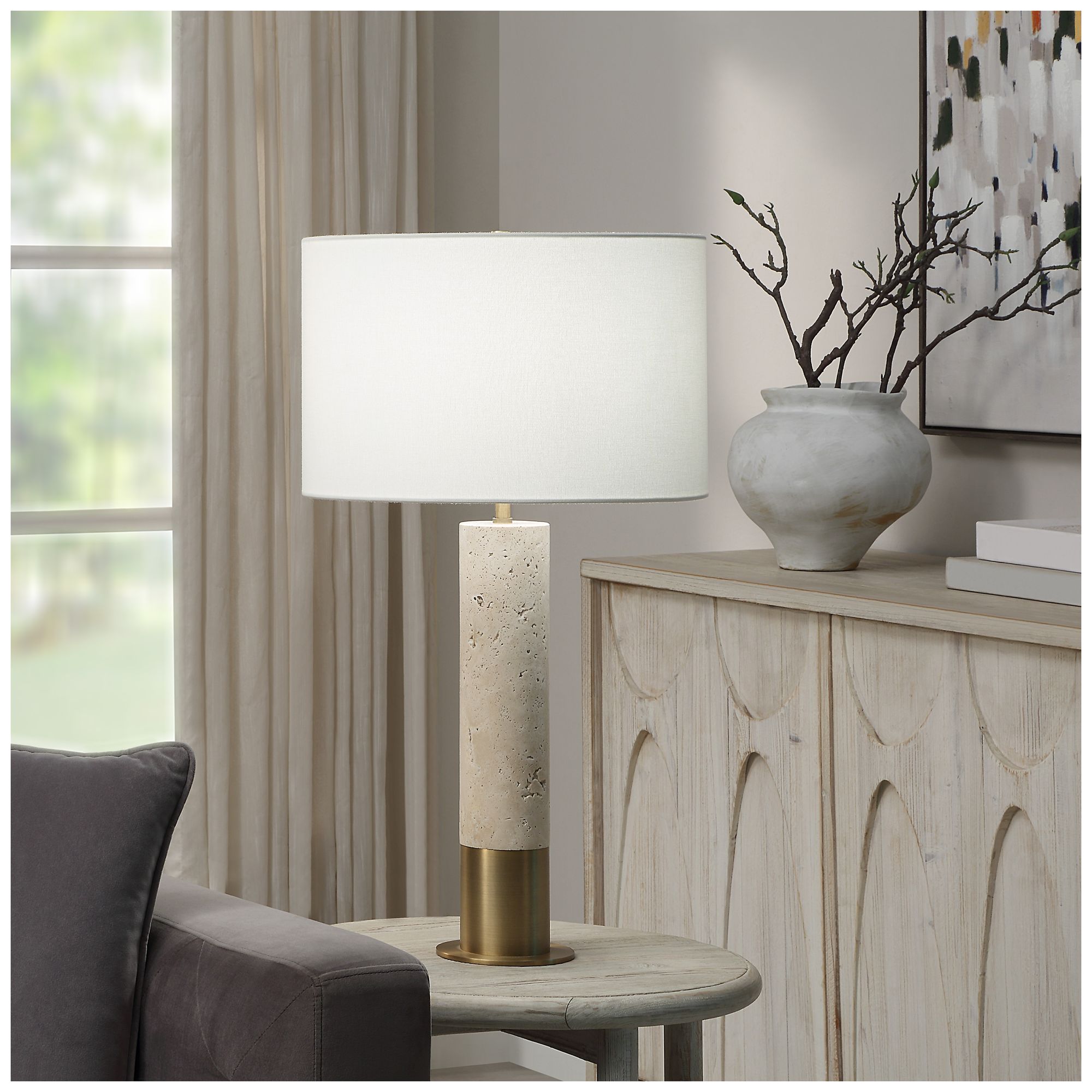 Image 2 Renwil Amadora 27.75" Height Table Lamp, Beige more views
