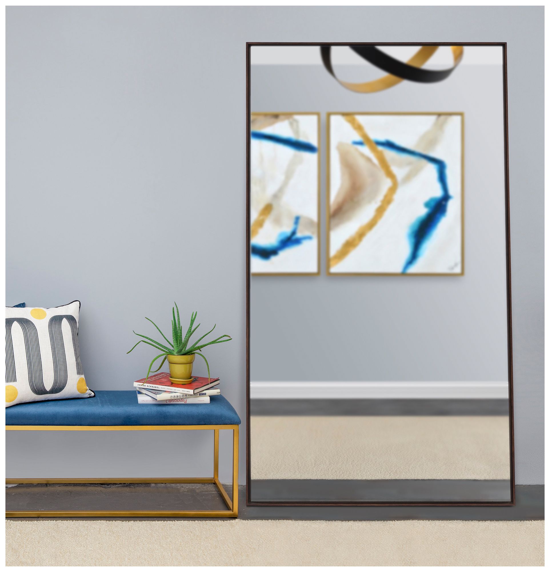 Image 2 Renwil Anjalina 83" Tall Rectangle Full Length Mirror, Brown more views