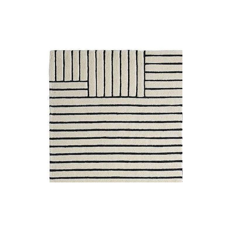Image 2 Renwil Arctica 10182 5'3"x7'3" Ivory Black Wool Area Rug more views