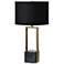 Renwil Arla 27 3/4" High Modern Brass and Black Marble Table Lamp