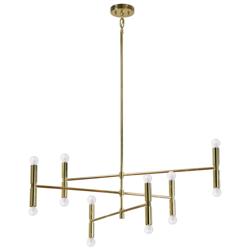 Renwil Axis Steel Polished Gold Ceiling Fixture 74.5x42x42"