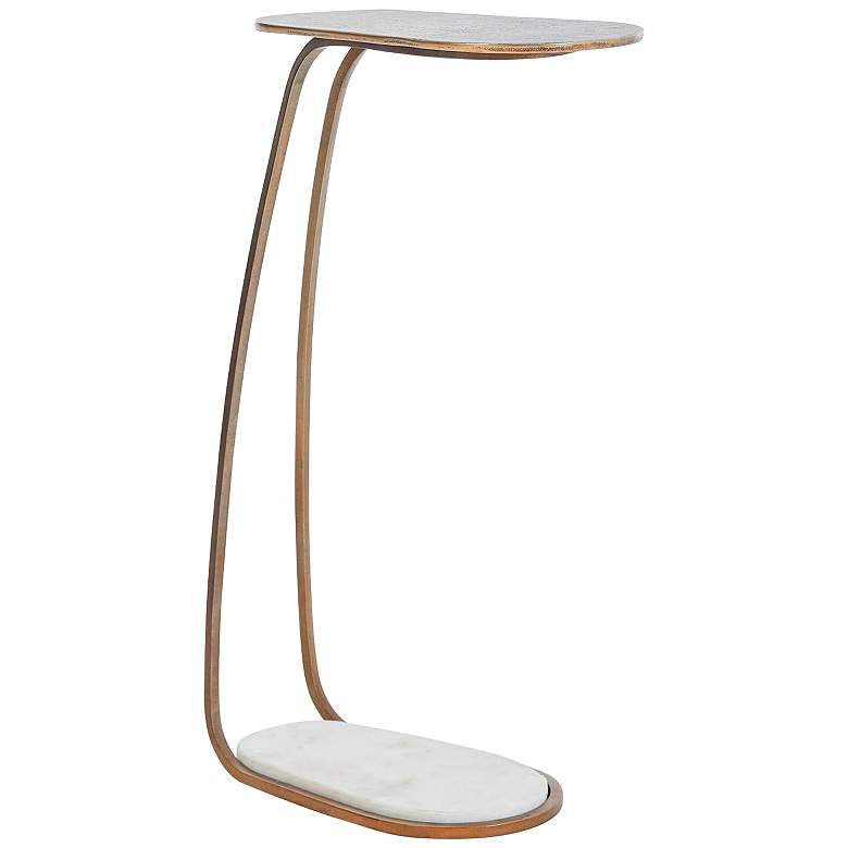 Image 2 Renwil Balam 6 1/2" Wide Antique Brass Side Table