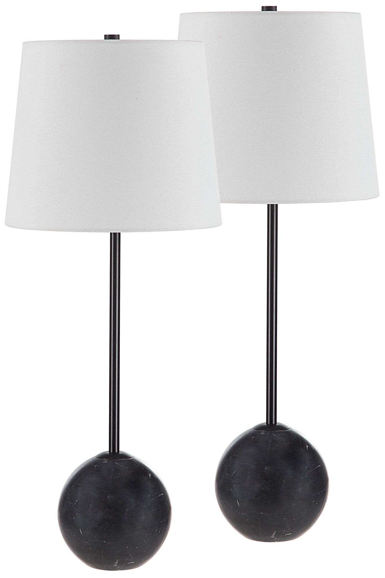 Renwil Bangor Iron Table Lamp with Tapered Linen Shade (Set of 2)