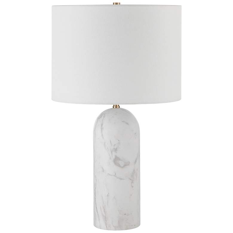 Image 1 Renwil Beausoleil 24 1/2" High Natural Honed White Marble Table Lamp