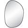 Renwil Bozeman Matte Black Iron 30" x 42" Oval Wall Mirror