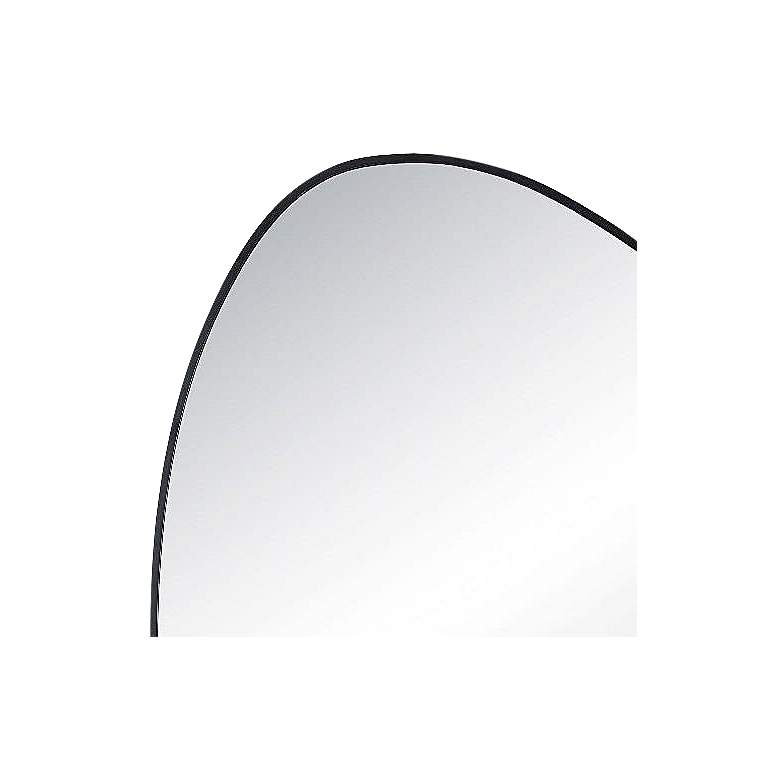 Image 2 Renwil Bozeman Matte Black Iron 30" x 42" Oval Wall Mirror more views