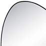 2_Renwil Bozeman Matte Black Iron 30" x 42" Oval Wall Mirror more views