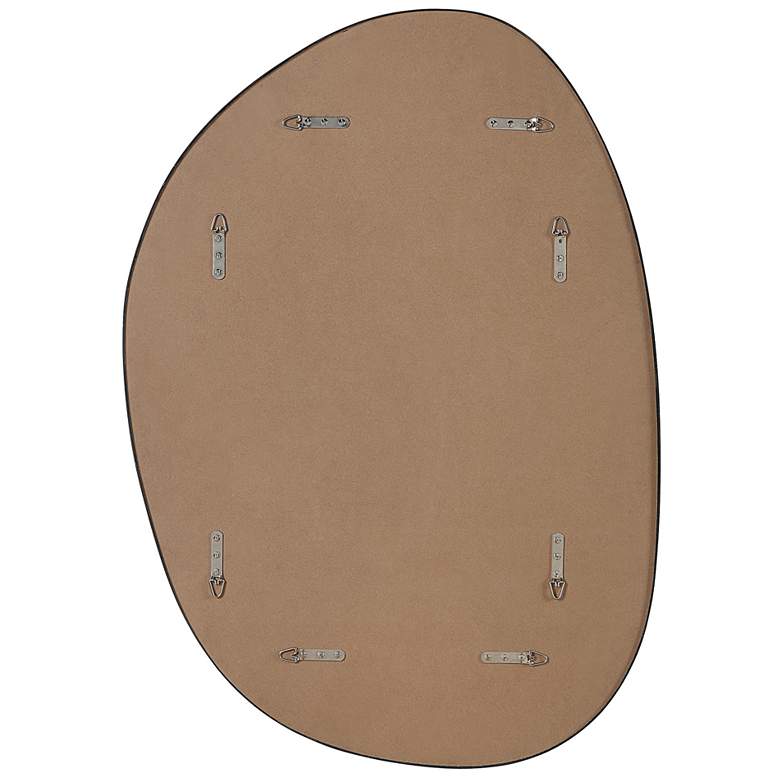 Image 3 Renwil Bozeman Matte Black Iron 30" x 42" Oval Wall Mirror more views