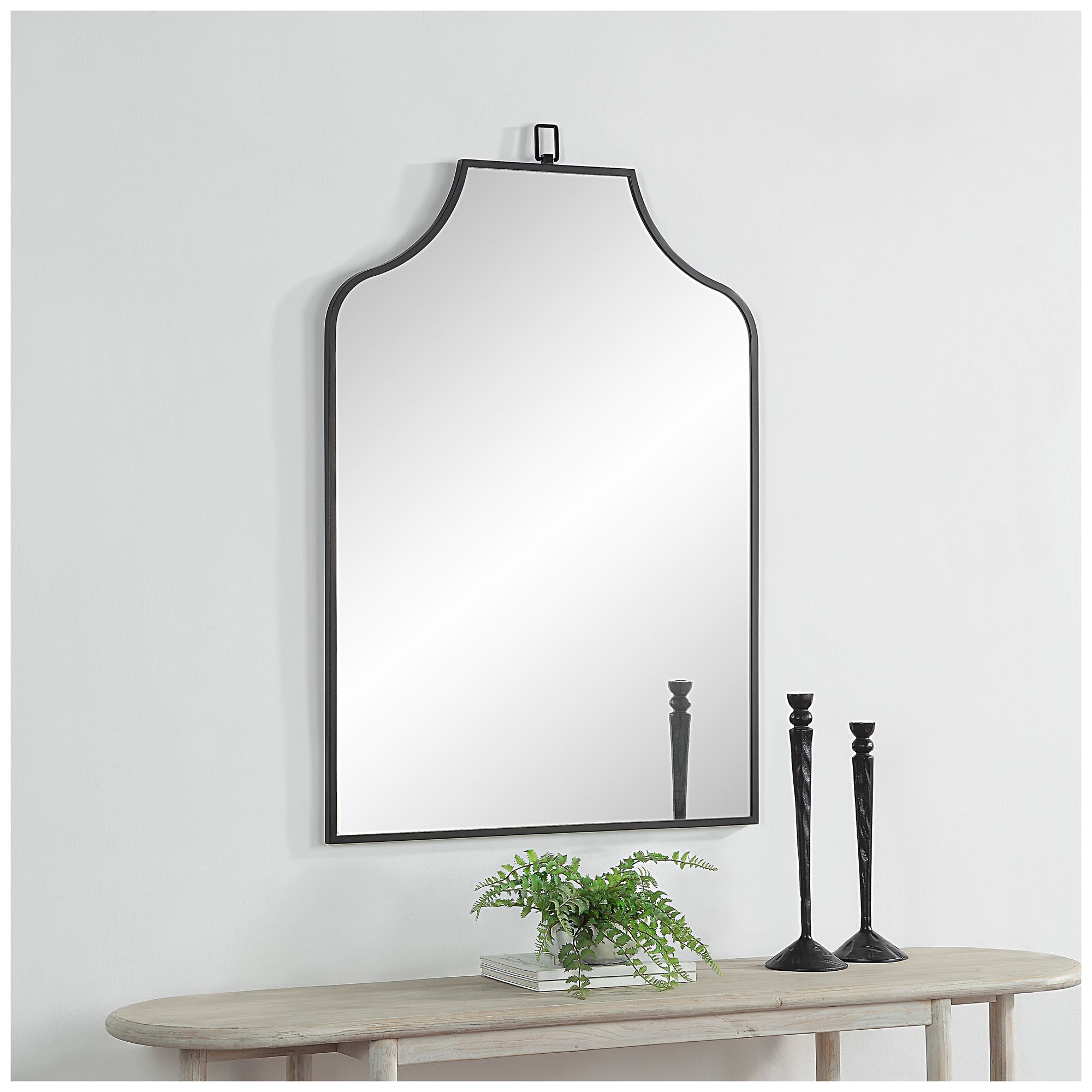 Image 2 Renwil Breda 45" Tall Recatangular Arch Mirror, Matte Black more views