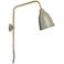 Renwil Browne Brass Satin Plated Grey Powder Wall Sconce 5.5x16.5x18"