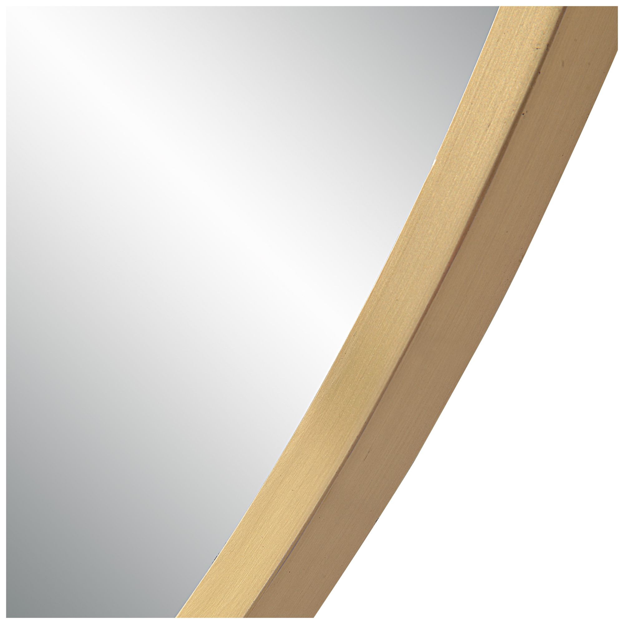 Image 3 Renwil Camona 42" Tall Irregular Rectangular Oval Mirror, Satin Brass more views