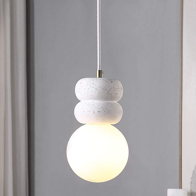 Image 1 Renwil Candra 4 3/4" Wide Modern Speckles Terrazzo Pendant Light