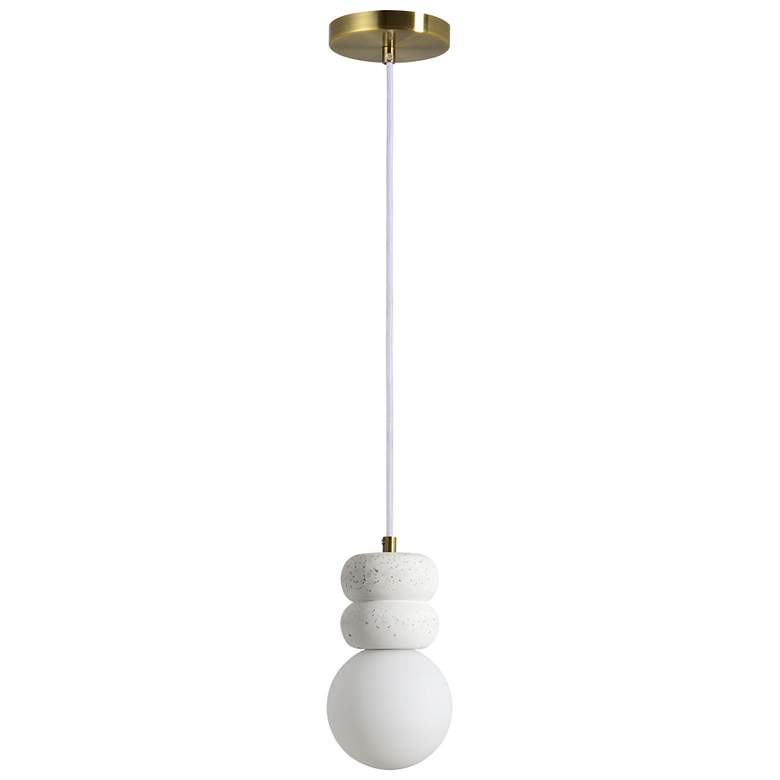 Image 4 Renwil Candra 4 3/4" Wide Modern Speckles Terrazzo Pendant Light more views