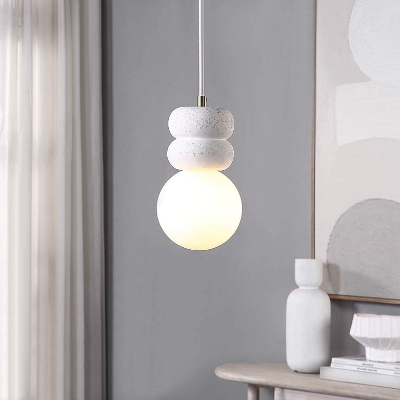 Image 6 Renwil Candra 4 3/4" Wide Modern Speckles Terrazzo Pendant Light more views